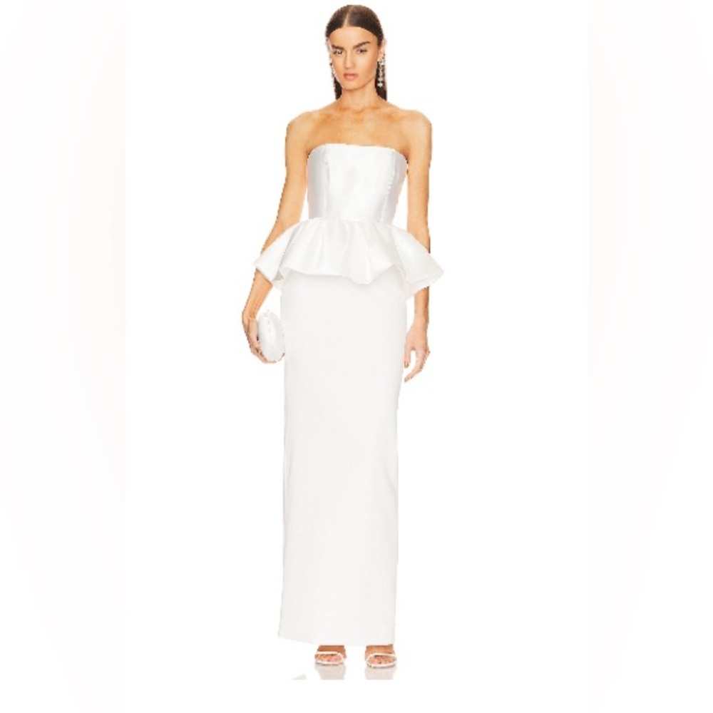 Solace London Maddison Maxi Dress with Peplum - MOVING SOON